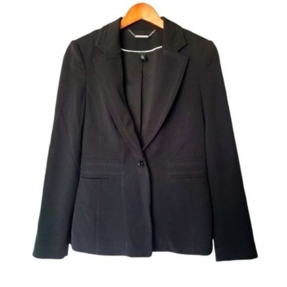 White‎ House Black Market Black Blazer size 6 Jacket